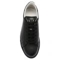 Mens Black Paris Gold Logo Trainers 96194 by Armani Exchange from Hurleys