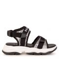 Girls Black Branded Strap Sandals 106432 by DKNY from Hurleys