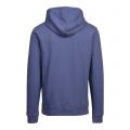 Casual Mens Mid Blue Weedo 2 Hooded Sweat Top 84472 by BOSS from Hurleys