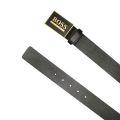 Mens Black/Gold Icon Plaque Belt 84871 by BOSS from Hurleys