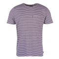 Mens Burgundy Stripe Pocket S/s T Shirt 27557 by PS Paul Smith from Hurleys