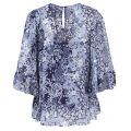 Womens Light Chambray Patchwork Flowers Drape Blouse 27134 by Michael Kors from Hurleys