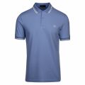 Mens Sky/Snow White Twin Tipped S/s Polo Shirt 38181 by Fred Perry from Hurleys