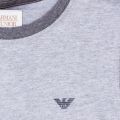 Boys Grey Melange Small Logo S/s Tee Shirt 62455 by Armani Junior from Hurleys