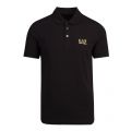 Mens Black/Gold Core ID Stretch S/s Polo Shirt 83017 by EA7 from Hurleys