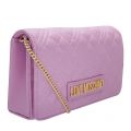 Womens Bright Pink Diamond Quilted Crossbody Bag 88969 by Love Moschino from Hurleys