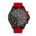 Mens Black/Red Bank Silicone Watch 59758 by Tommy Hilfiger from Hurleys