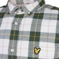 Mens Leaf Green Check Flannel L/s Shirt 18730 by Lyle & Scott from Hurleys