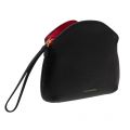 Womens Black/Red Peekaboo Lip Clover Clutch Bag 19372 by Lulu Guinness from Hurleys