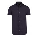 Mens Navy Tape Detail S/s Shirt 55502 by Emporio Armani from Hurleys