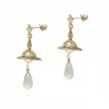 Vivienne Westwood Earrings Womens Gold/Pearl Pearl Drop