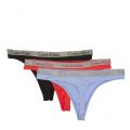Womens Assorted Logo Band 3 Pack Thongs 39069 by Calvin Klein from Hurleys