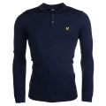 Mens Navy Knitted L/s Polo Shirt 15323 by Lyle & Scott from Hurleys