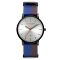 Mens Silver Dial Blue Woven Strap Watch 52022 by Ted Baker from Hurleys