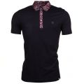 Mens Black Turner Paisley Trim S/s Polo Shirt 64211 by Pretty Green from Hurleys