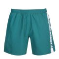 Mens Emerald Green Dolphin Side Logo Swim Shorts 42820 by BOSS from Hurleys