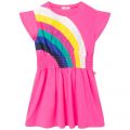 Girls Neon Pink Rainbow Dress 104442 by Billieblush from Hurleys