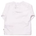 Baby White Basic Branded L/s Tee Shirt