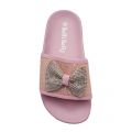 Girls Pink Maelle Bow Slides (26-35) 86027 by Lelli Kelly from Hurleys