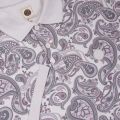Mens Light Grey Paisley Print S/s Polo Shirt 26188 by Pretty Green from Hurleys