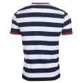 Mens Carbon Blue Striped Ringer S/s Tee Shirt 71413 by Fred Perry from Hurleys