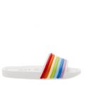 Womens White Rainbow Beach Slides 33716 by Melissa from Hurleys