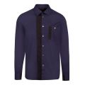Mens Dark Navy Plantin Panelled L/s Shirt 91037 by Ted Baker from Hurleys