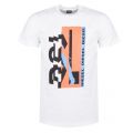 Mens White T-Diego-YA S/s T Shirt 35005 by Diesel from Hurleys
