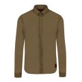 Mens Medium Green Ero3-W Slim Fit L/s Shirt 45017 by HUGO from Hurleys