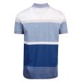 Athleisure Mens Blue Paddy 4 Stripe Regular Fit S/s Polo Shirt 57056 by BOSS from Hurleys