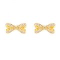 Womens Gold Olitta Mini Pavé Bow Earrings 16004 by Ted Baker from Hurleys