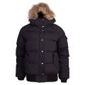 Womens Black Aviator Fur Smooth Jacket 13987 by Pyrenex from Hurleys