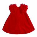 Girls Red Velvet Frill Detail Dress 74859 by Mayoral from Hurleys