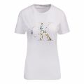 Womens Bright White Iridescent Metallic Logo S/s T Shirt 75919 by Calvin Klein from Hurleys
