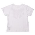 Girls White Printed Necklace S/s Tee Shirt