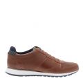 Mens Dark Tan Shindl Leather Trainers 30378 by Ted Baker from Hurleys