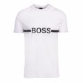 Mens White/Black Beach RN Slim Fit S/s T Shirt 76471 by BOSS from Hurleys