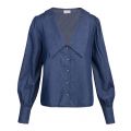 Womens Medium Blue Vifille Parmoni Denim Shirt 96356 by Vila from Hurleys