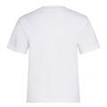 Womens Bright White Round Logo Straight S/s T Shirt 56184 by Calvin Klein from Hurleys