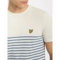 Mens Storm Blue Breton Stripe S/s Tee Shirt 10808 by Lyle & Scott from Hurleys