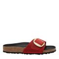 Womens Fire Red Leather Oiled Madrid Big Buckle Sandals 92398 by Birkenstock from Hurleys