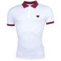 Amarni Jeans Mens White Contrast Collar S/s Polo Shirt 61266 by Armani Jeans from Hurleys