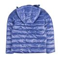 Girls Blue Spoutnic Shiny Hooded Padded Jacket