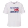 Womens White Relaxed Fit Floral Flag S/s T Shirt 94156 by Tommy Jeans from Hurleys