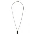 Mens Silver/Black Bennett Ionic Plated Necklace 109153 by BOSS from Hurleys
