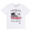 Boys White Boot S/s Tee Shirt 39589 by Timberland from Hurleys