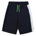 Boys Navy Small Patch Sweat Shorts 56039 by BOSS from Hurleys