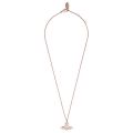 Womens Pink Gold Thin Lines Flat Orb Pendant Necklace 108712 by Vivienne Westwood from Hurleys