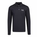 Mens Navy/Silver Train Core ID Stretch L/s Polo Shirt 48274 by EA7 from Hurleys