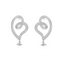 Womens Silver Sosanna Small Heart Earrings 24724 by Vivienne Westwood from Hurleys